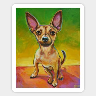 Ollie the Colorful Chihuahua Sticker